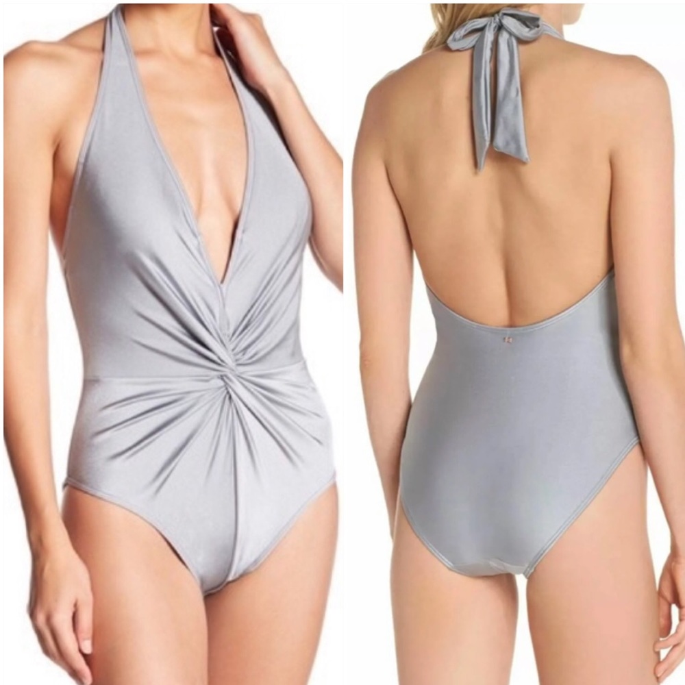 NWT Ted Baker London Low Knot One-Piece Swimsuit